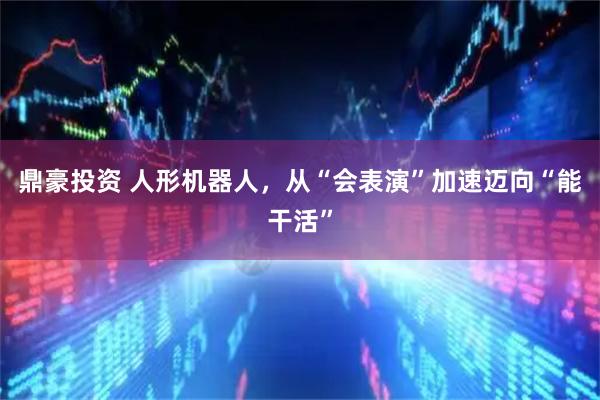 鼎豪投资 人形机器人，从“会表演”加速迈向“能干活”