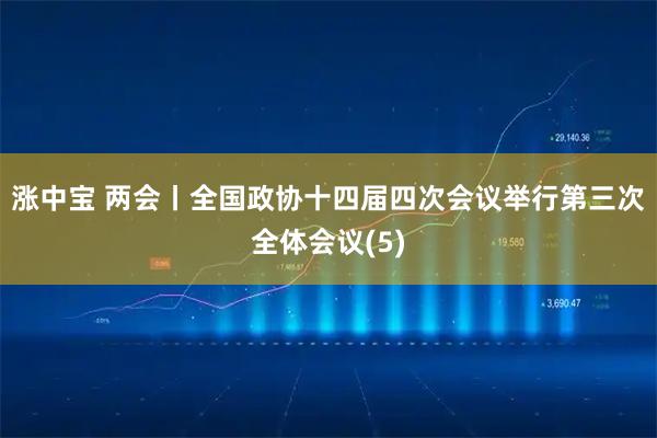 涨中宝 两会丨全国政协十四届四次会议举行第三次全体会议(5)