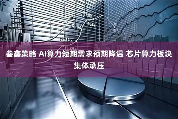 叁鑫策略 AI算力短期需求预期降温 芯片算力板块集体承压